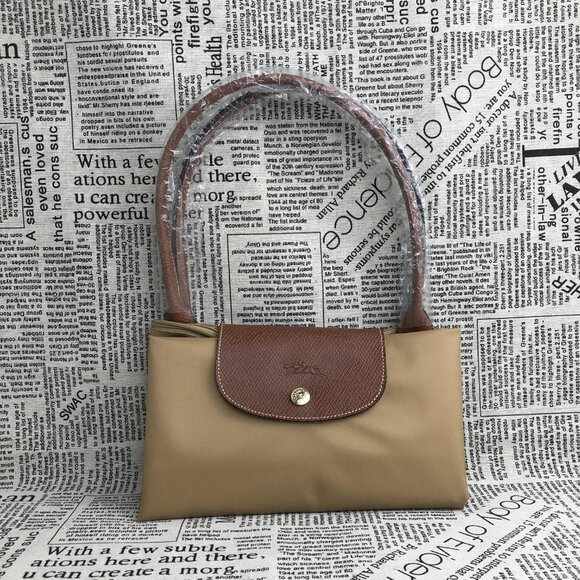New Longchamp Le Pliage Original Large Shoulder Nylon Bag Tote IN Camel - Picture 4 of 14